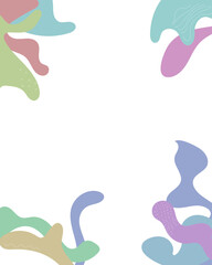 Cheerful Abstract Seaweed Shaped Background - Cute Kelp Design