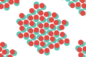 Oval shape seamless patterns red or blue color pattern