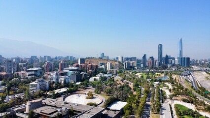 Vista aérea Santiago, Chile