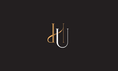 HU, UH , U , H , Abstract Letters Logo Monogram