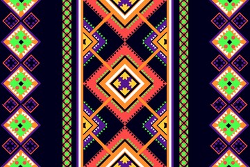 Geometric patterns with simple shapes. Tribal and ethnic fabrics. African, American, Mexican, Indian styles. Simple geometric pattern elements are best used in web design, business textile printing.