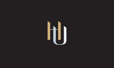 HU, UH , U , H , Abstract Letters Logo Monogram
