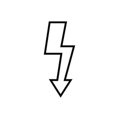 Lightning icon vector. Electricity illustration sign. power symbol. weather logo.