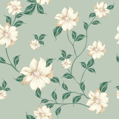 flower with retro design on background