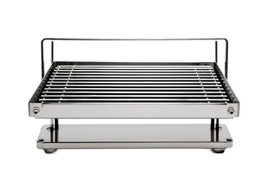 Elegant Modern Steel Grilling System Isolated on Transparent Background PNG.