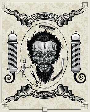 Skull Barbershop. Shave and Cuts