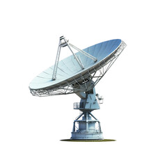 Generative AI image of satellite dish on a transparent background - obrazy, fototapety, plakaty