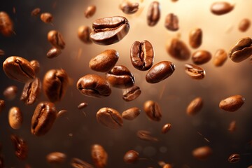 Fall roasted coffee beans. Background, create your product, your banner, your advertisement