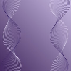 Abstract background with waves. Vector banner with lines. Background for music album, poster, card, advertisement. Geometric element for design. Purple gradient