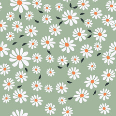 seamless flower with  design pattern on background