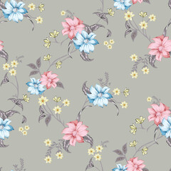 seamless flower with  design pattern on background