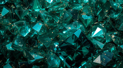 Emerald, sapphire or tourmaline green crystals. gemstones. 