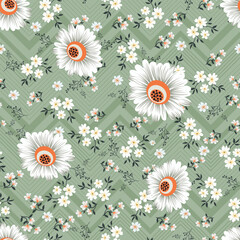 seamless flower with  design pattern on background