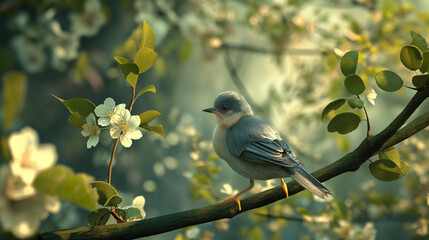 Obraz premium bird on a branch