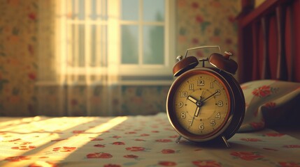Retro alarm clock with retro vintage efect
