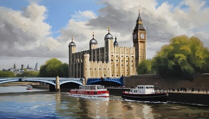 The Tower of London: A Regal Landmark Overlooking the River Thames