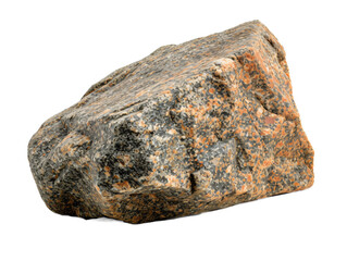 Heavy rock or boulder on transparent background, png.