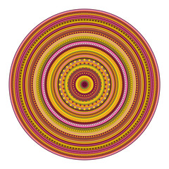 Mandala wit different colors ethnic ornament	