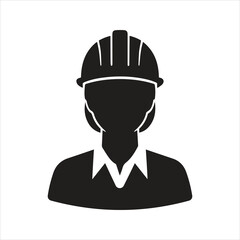 Construction worker icon. Engineering, construction project manager icon