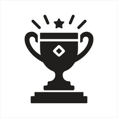 Trophy cup icon. Champions cup icon