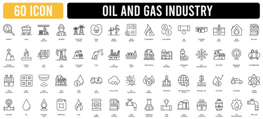 Oil and gas industry icon on white background. Vector illustration
