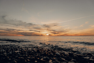 sunset on the beach