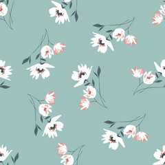 seamless flower with  design pattern on background