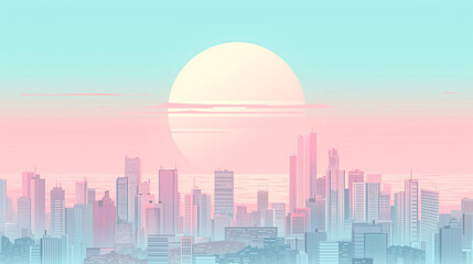 Obraz premium city skyline