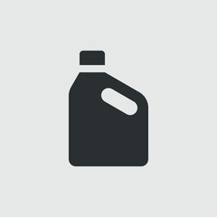 A canister with oil or other chemical. Simple shape icon