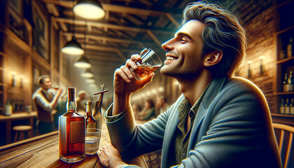 Generative AI A person who enjoys drinking alcohol