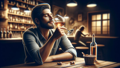 Generative AI A person who enjoys drinking alcohol