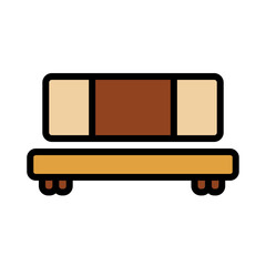Cargo Fragile Freight Filled Outline Icon