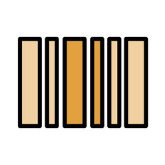 Automatic Barcode Stripes Filled Outline Icon