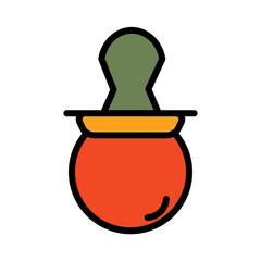 Baby Nipple Teat Filled Outline Icon