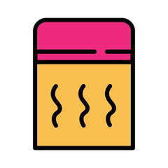 Eat Ice Plate Filled Outline Icon