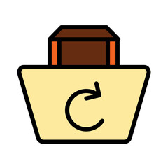 Bag Recycle Sack Filled Outline Icon