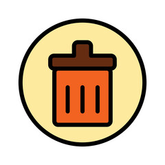 Bin Dust Recycle Filled Outline Icon