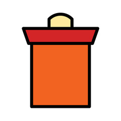 Bin Dust Recycle Filled Outline Icon