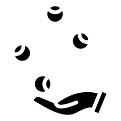 Juggler Balls glyph icon, related to carnival, festival theme, best for UI, UX kit, web and app development