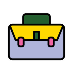 Bag School Study Filled Outline Icon