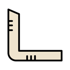 Ruller Study Tool Filled Outline Icon