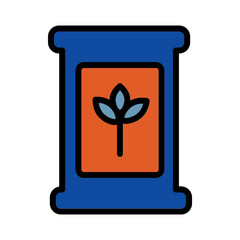 Grain Rice Sack Filled Outline Icon