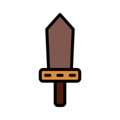 Antique Blade Sword Filled Outline Icon