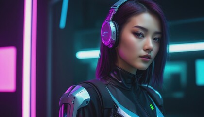 girl of the future model appearance, beautiful Asian girl, cyberpunk girl, beautiful female model