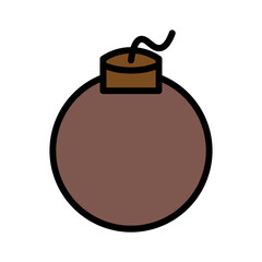 Bomb Detonation Explosive Filled Outline Icon