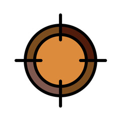 Aim Sniper Target Filled Outline Icon