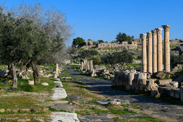The roman ruines of Umm Qais (Gadara) on Jordan