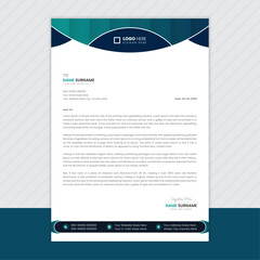 Creative corporate business letterhead template design in a4 size