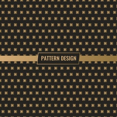Luxury seamless geometric pattern set. Black and golden abstract background. Decorative wallpaper