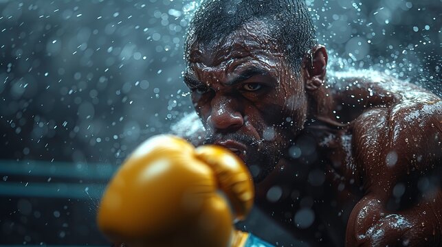 Boxer. A punch of a boxer beautiful image. Boxer in the water